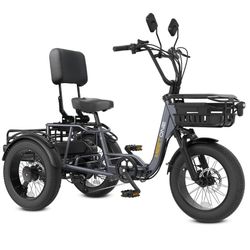 Meet One Breeze Pro Fat Tire Electric Trike  Affordable fat tire electric tricycle with Torque sensor, Max Speed 22 MPH
