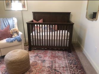 Restoration Hardware Jameson Conversion Crib - Antiqued Coffee, converts to toddler bed