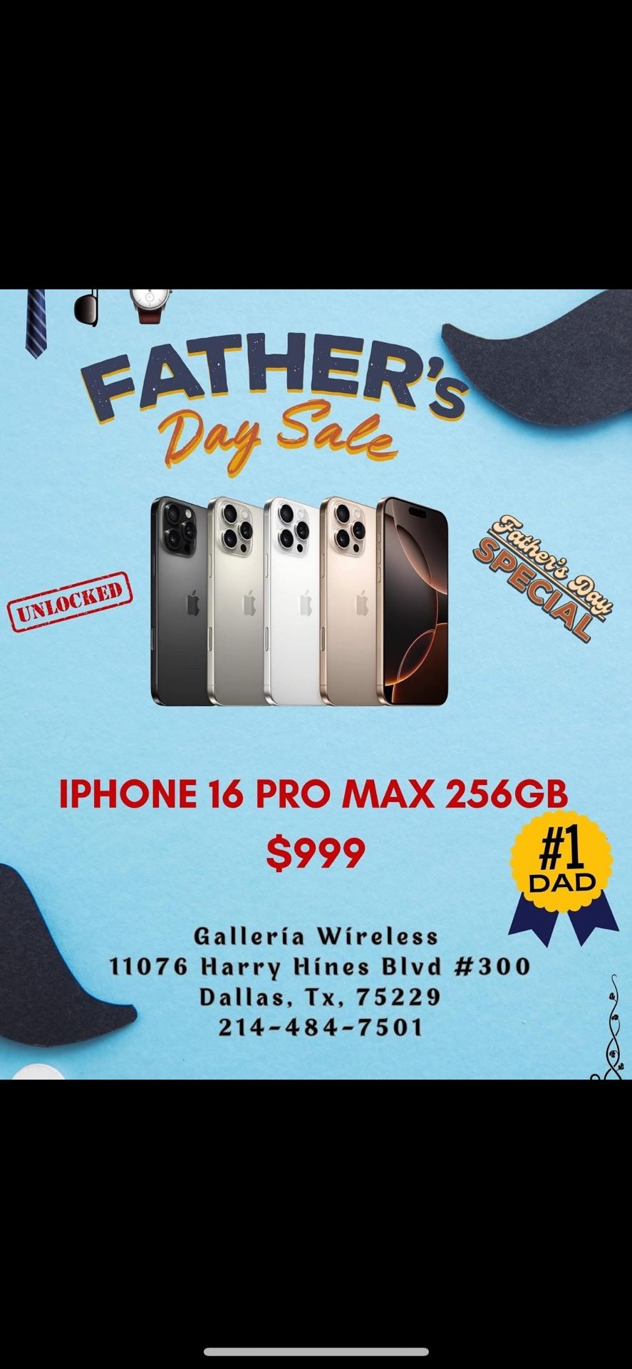 Special Deal- iPhone 16 Pro Max 256 Gb Unlocked