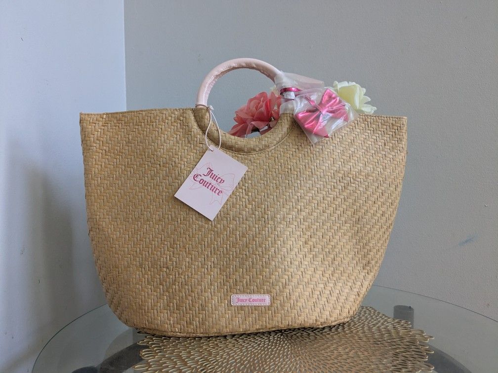 Juicy Couture Straw Tote Bag 