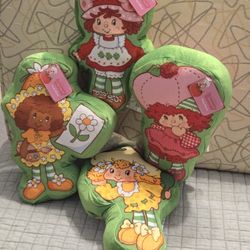 Strawberry Shortcake Character Figure Pillow Soft Cushy Vibrant Colors 7.5 Combo