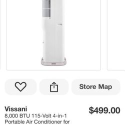 New Portable Ac Unit With Heater 8,000 Btu 