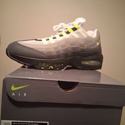 Nike Air Max 95 Big Bubble HM(contact info removed) Black/Neon Yellow -Cool Grey Size 13