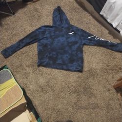 Navy And Black Mix Hollister Hoodie