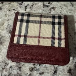 Authentic BURBERRY  Nova Check Coin Purse Nylon Jacquard/leather