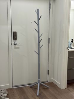 Wooden Coat Rack (Grey)