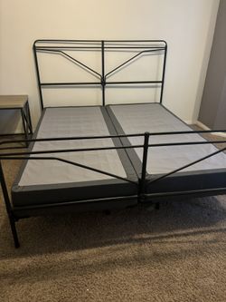 California King Size Bed frame And Box Springs