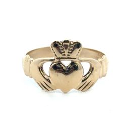 Woman’s Ladies 14k Yellow Gold Claddagh Ring Size 7 GP3126874