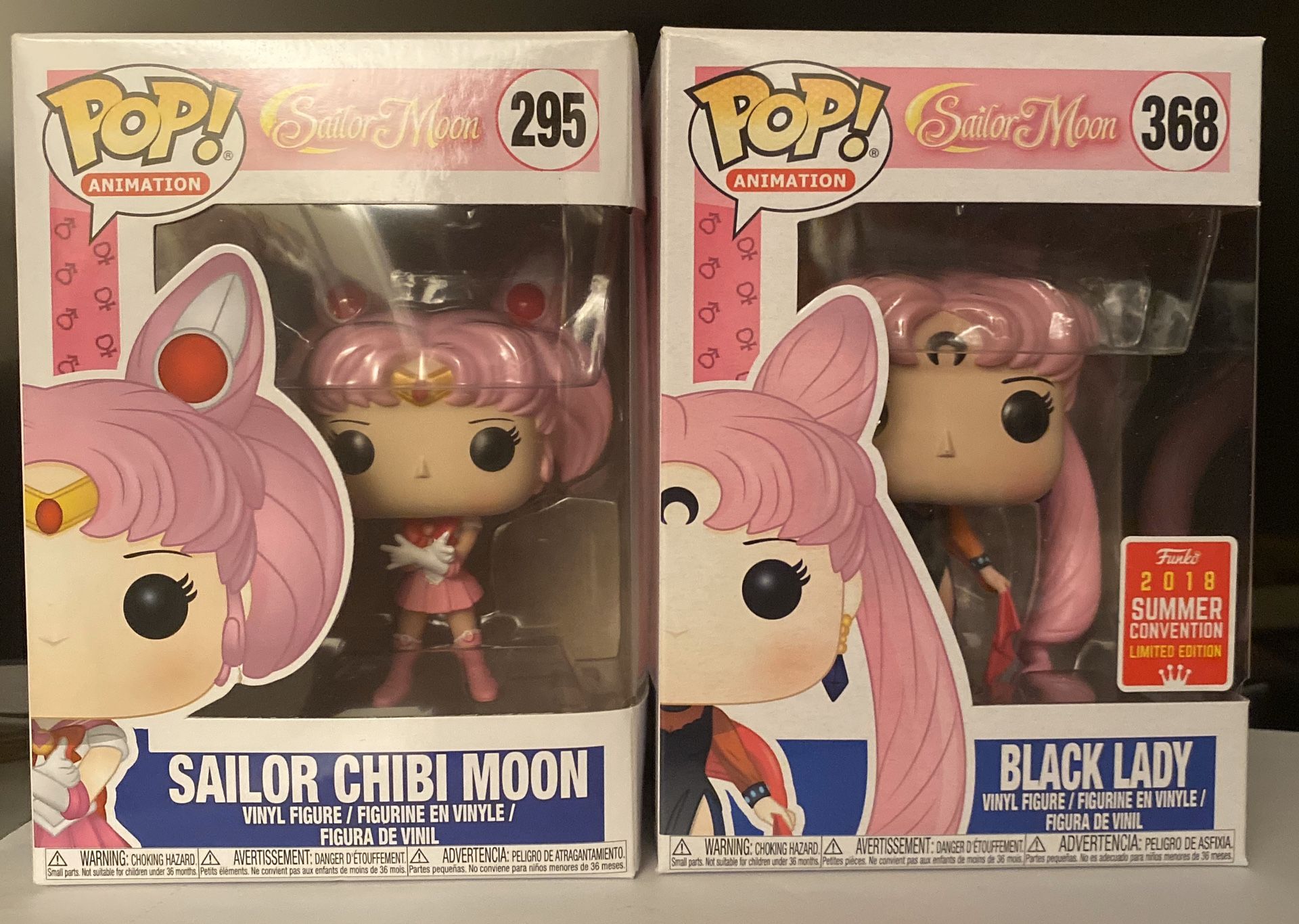 Funko Pop Chibi Moon and Black Lady