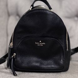 Kate Spade Black Leather Mini Backpack