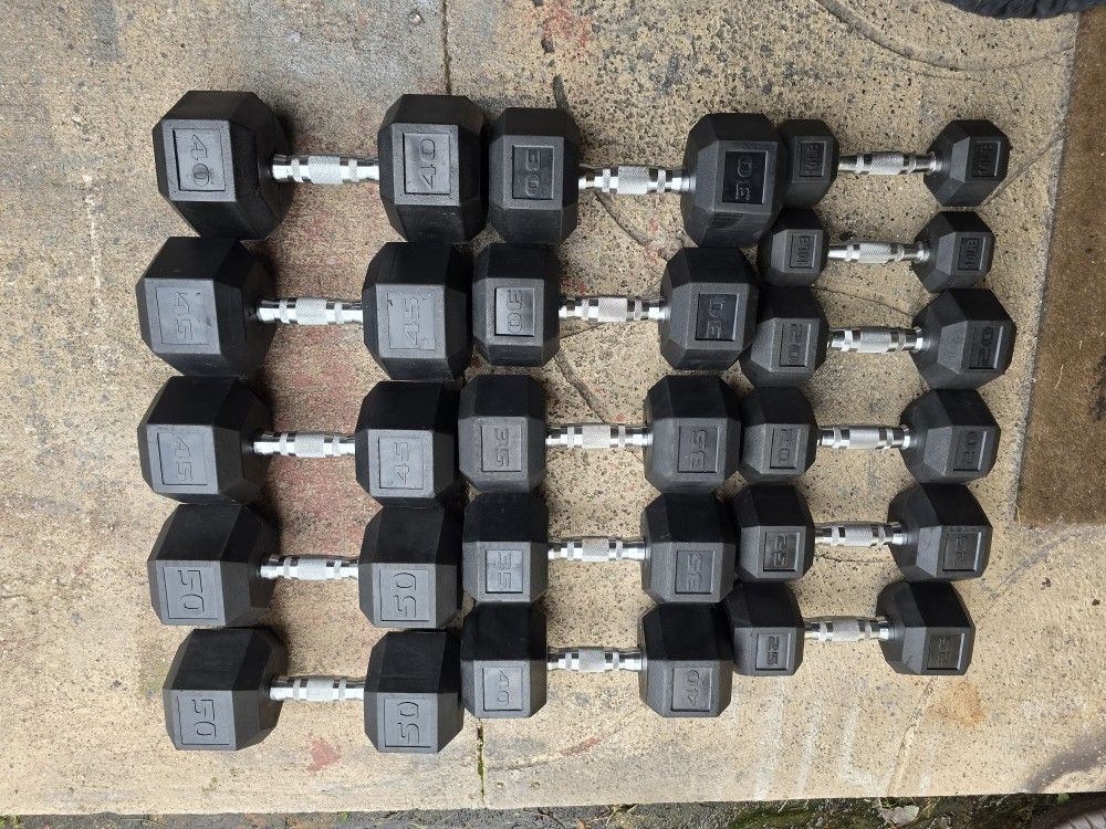 Weight Rubber Dumbbells