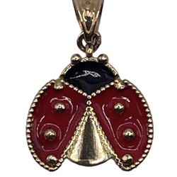 18kt Yellow Gold Lady Bug Pendant