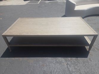 Restoration Hardware French Contemporary Rectangular Coffee Table in Great Oak. Excellent!