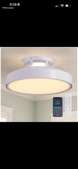 EcoAura Bladeless Ceiling Fan with 5600lm LED Light, Remote, & Timer