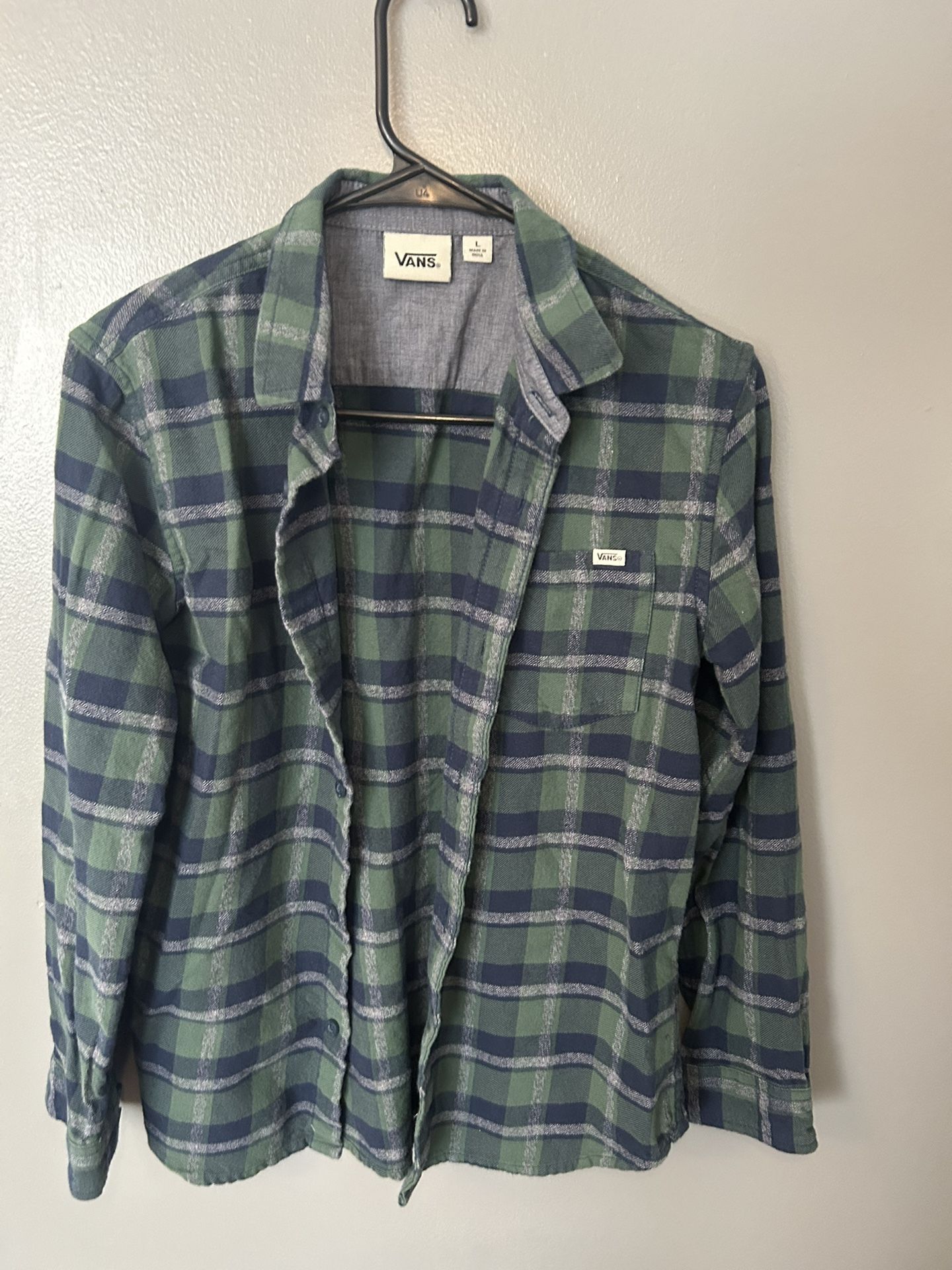 Vans Green And Blue Flannel