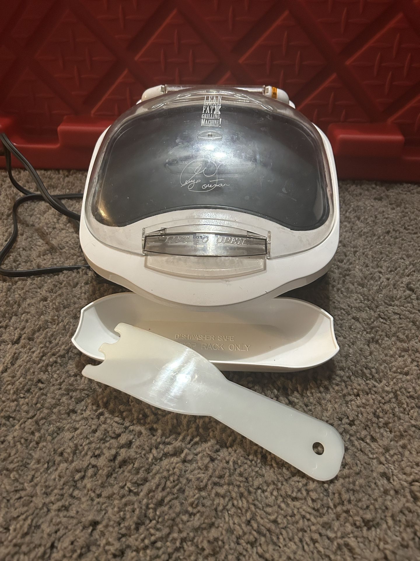 George Forman Lean Mean Fat Grilling Machine With Bun Warmer & Grease Catcher