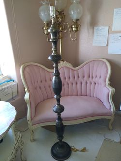 Brass Hammered Standing. Lamp