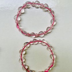 Rose Quartz/Crystal Bracelets 