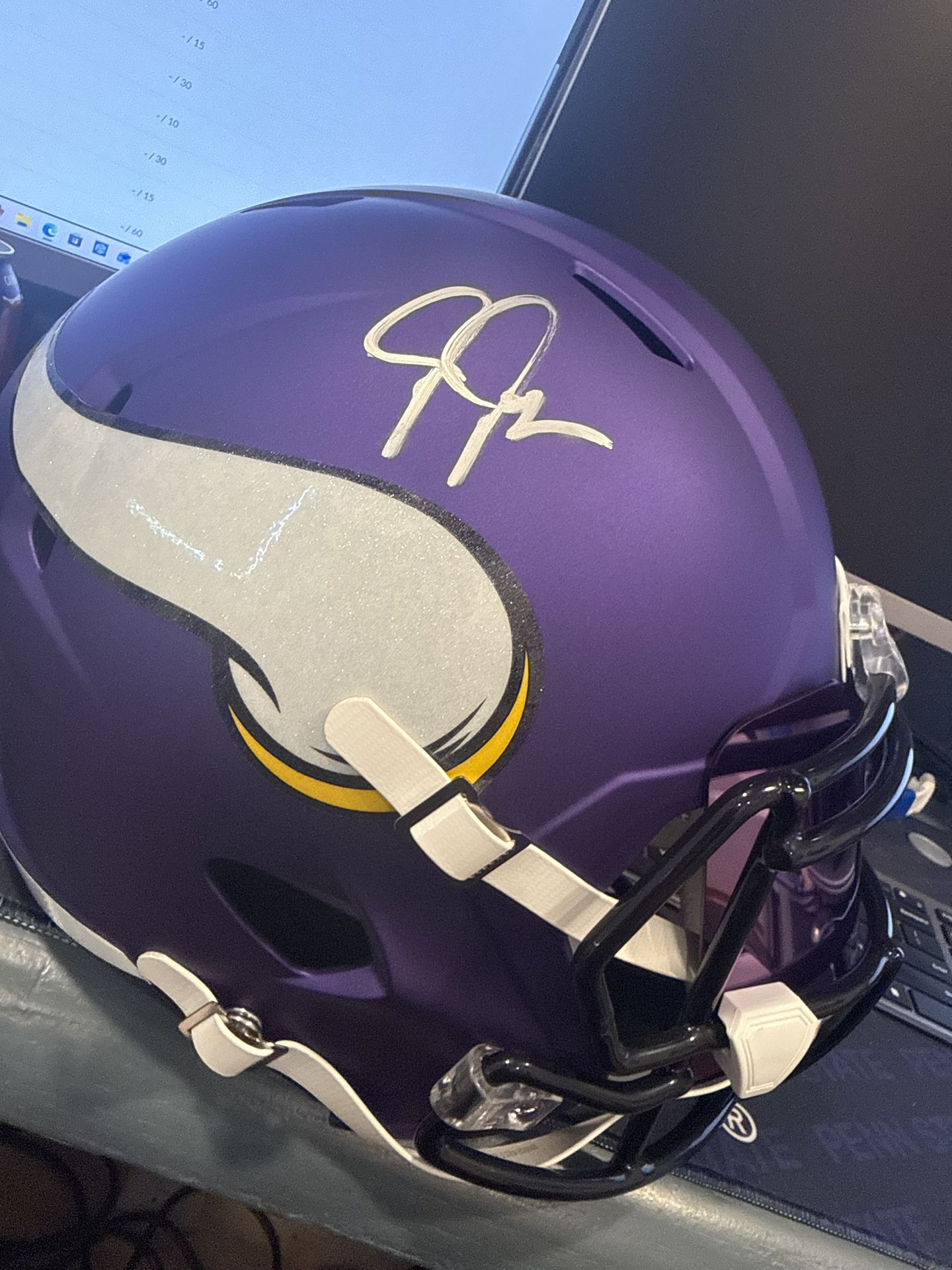 Justin Jefferson Autographed Helmet
