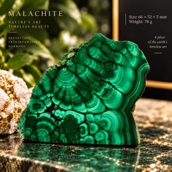 Natural Malachite Slab 78g Green Botryoidal Crystal Mineral Specimen