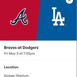 Braves Vs Dodgers Game Ticket 