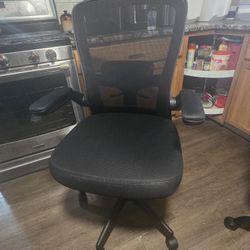 Flexking office chair, breathable mash, high back Ajustable arms, black computer chair for home and office # 694