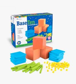 Learning Resources Brights Base Ten Classroom Set, 20- 25 Students, 823 Piece Set, Ages 6+• Reg. Retail $129.99