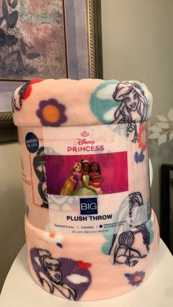 Disney Princess Plush Throw Blanket Supersoft & Cozy