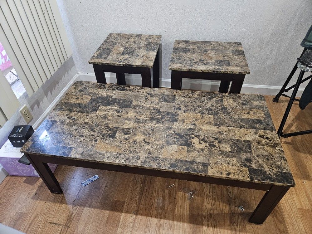 Coffee Table & 2 Side Tables