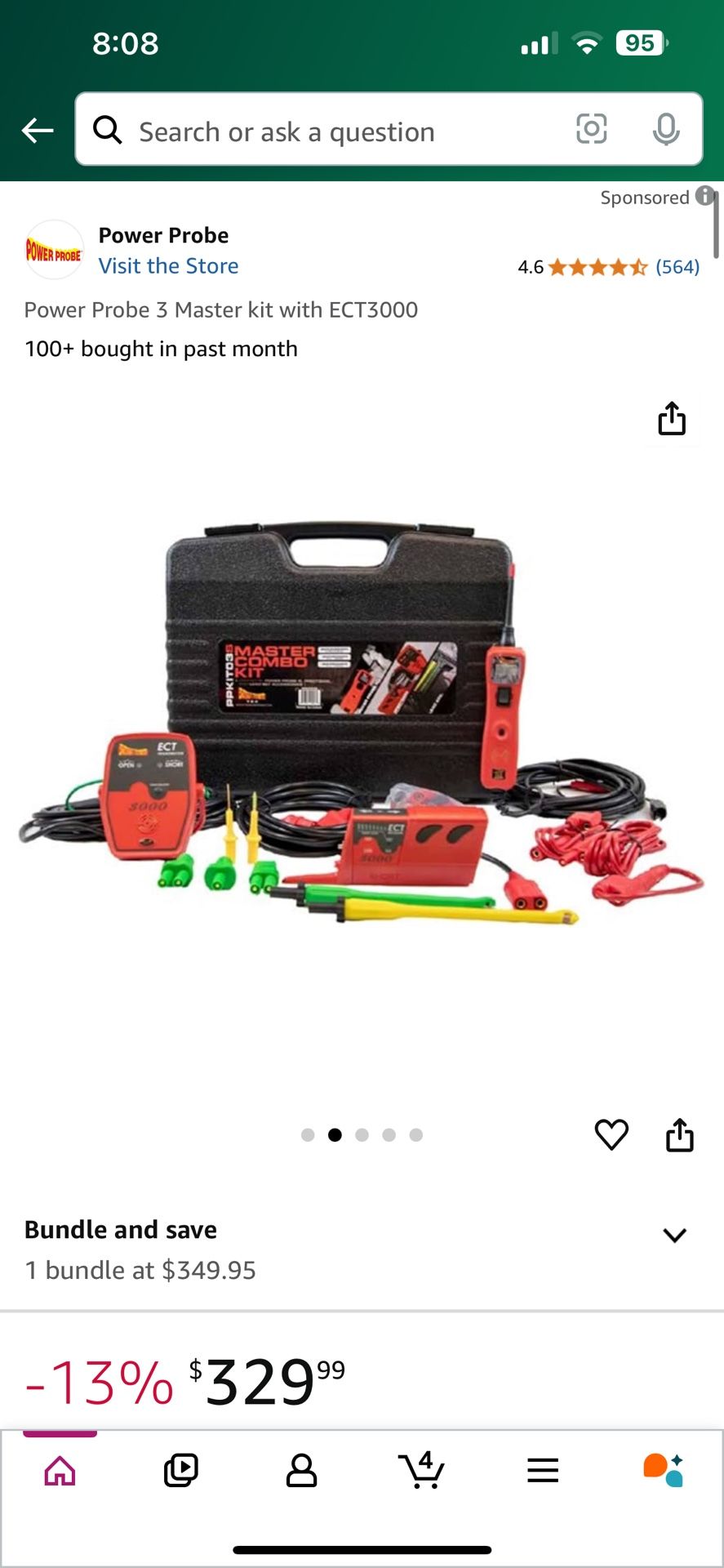 Power Probe 3 Mast Kit With Short Finder