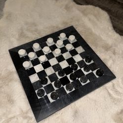 Marble Checkers Board set