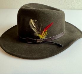Scala Classico Men's Crushable Felt Outback Hat, Brown Size S