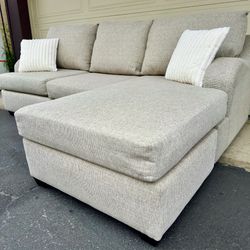 Gray Living Spaces Reversible Sectional With Pull Out Bed Couch Sofa