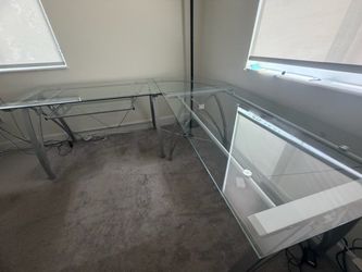 Glass L-Shaped desks