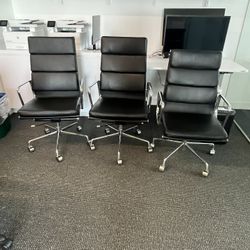 Leather Office Chairs - 3 