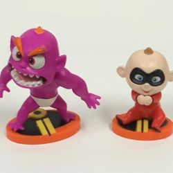 Set of 2 Incredibles Jack Jack Figures Monster & Regular Jakks Toy Disney Pixar