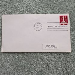 1971 First Day Of Issue Cover Featuring An 11¢ Silhouette Of Jet Airline Stamp #C78