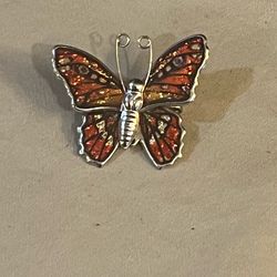 Muti-Color Enamel Butterfly Brooch