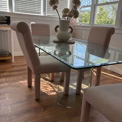 Glass table and chairs