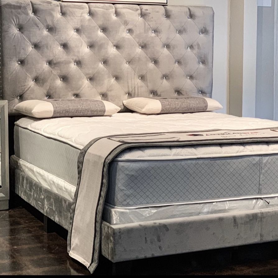 Complete Bed Frame With Mattress And Box Spring