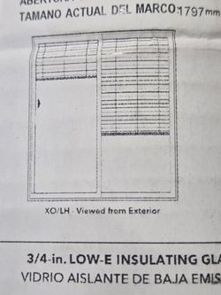 Brand New Pella Vinyl Sliding Door With Blinds 72x80