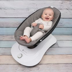 4moms mamaRoo Model 1048 Infant Baby Swing Rocker Bouncer Seat Gray White
