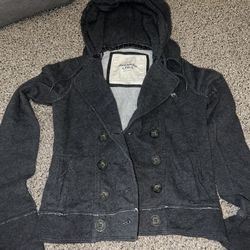 Used Still Good Shape Abercrombie & Fitch Gray Jacket Size Small