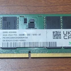 32GB DDR5 SODIMM 5600Mhz -  Dual Channel - For Laptops Only