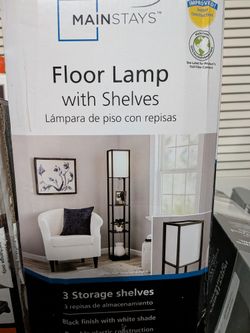 Floor Lamp With Shelves