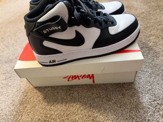 Stussy x Nike Air Force 1 Mid Black White