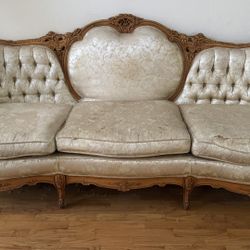 Vintage Sofa, Mirrors, Tables, Lamps, and Ornaments