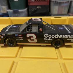 1:64 scale diecast model of the #3 Goodwrench Chevrolet Silverado truck driven by Mike Skinner during the 1995 or 1996 NASCAR Craftsman Truck Series. 