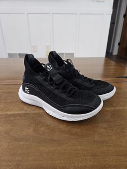 Under Armour Curry Flow 8 Basketball Shoes Black White Sz 6