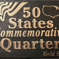 2007P  24K Gold Layered Commerative Quarters 